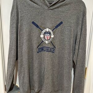 United States Lifesaving Association - Jones Beach Lifeguard LS Hooded Tee